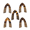 Transparwnt Resin & Walnut Wood Pendants RESI-I354-03J-1