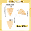 40Pcs Resin Pendants RESI-SC0006-88-2