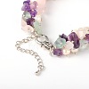 Natural Gemstone Chips Bracelets BJEW-JB01616-01-3