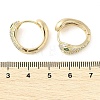 Brass Clear Cubic Zirconia Hoop Earrings EJEW-Q014-28G-5