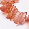 Natural Quartz Crystal Points Beads Strands G-K181-B07-2