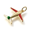 Brass Enamel Pendants KK-C255-32G-2
