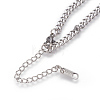304 Stainless Steel Split Initial Pendant Necklaces NJEW-L152-03T-3