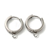 Tarnish Resistant 201 Stainless Steel Huggie Hoop Earrings Findings STAS-A167-01T-P-1