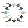 Yilisi 24Pcs 12 Styles Star Natural & Synthetic Gemstone Pendants G-YS0001-22-12