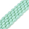 Opaque Solid Color Glass Beads Strands GLAA-N071-01A-C05-1