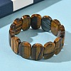 Natural Tiger Eye Beads Stretch Bracelets for Women Men BJEW-I323-02E-2
