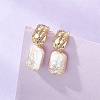 Rectangle Natural Keshi Pearl Dangle Stud Earrings EJEW-JE06975-1