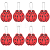11Pcs PVC Plastic Ladybug Pendant Decorations HJEW-SC0003-22-1