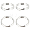 20Pcs 925 Sterling Silver Double Loop Jump Rings STER-BBC0002-11B-S-1