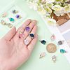 16Pcs 8 Color Druzy Resin Pendants RESI-FH0001-36-3