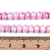 Anti-Tarnish Electroplate Rondelle Glass Beads Strands X-EGLA-T021-6mm-17-02-4