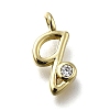 Brass Micro Pave Cubic Zirconia Pendants KK-B132-12G-Q-1