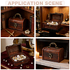 Retro Rectangle Wooden Storage Treasure Chests for Trinkets AJEW-WH0871-84A-5
