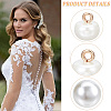 100Pcs Resin Imitation Pearl Buttons BUTT-CY0001-05-5