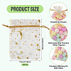 30Pcs Gold Stamping Moon Star Organza Drawstring Gift Bags ABAG-TA0002-21A-5