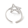 Non-Tarnish 304 Stainless Steel Cuff Finger Rings RJEW-L107-012P-3