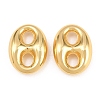 Brass Oval Links Connector Charms KK-H292-47G-01-1