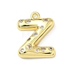 Brass Micro Pave Clear Cubic Zirconia Pendants KK-I476-02G-Z-1