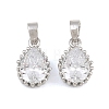 Brass Pave Cubic Zirconia Charms CU-CBA9AB3-01P-03-1