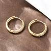 Brass Clear Cubic Zirconia Hoop Earrings EJEW-A156-08A-G-3