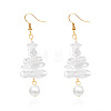 Alloy & Imitation Pearl Dangle Earrings WGB67B8-01-5