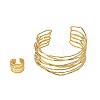 Alloy Multilayer Cuff Bangles & Cuff Rings Sets FS-WGC09BD-01-5