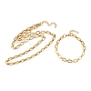 304 Stainless Steel Cable Chains Bracelet & Necklace Jewelry Sets SJEW-L199-04G-4
