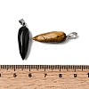 Natural & Synthetic Mixed Stone Pointed Pendants G-D366-03P-3