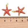 Brass Enamel Pendants KK-CBAEBFB-14G-03-3