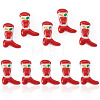 5Pcs Boot Baking Paint Glass Enamel  Beads LAMP-TADJ0001-08B-2