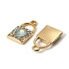 UV Plating Alloy Glass Pendants FIND-K032-30G-2