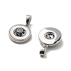 Brass Micro Pave Cubic Zirconia Charms KK-B129-16P-2