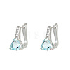 Brass & Cubic Zirconia Hoop Earrings WGC58F4-01-1