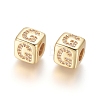 Brass Micro Pave Cubic Zirconia European Beads ZIRC-G162-13G-G-1