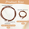 2Pcs 2 Styles Alloy Rectangle PU Leather Layered Cord Choker Necklaces for Women NJEW-CL0001-34A-2