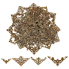 100Pcs 4 Styles Iron Filigree Joiners Sets IFIN-PH0002-18AB-1