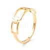 304 Stainless Steel Triple Rectangle Hollow Finger Ring for Women RJEW-B035-02G-1