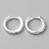 Brass Micro Pave Cubic Zirconia Hoop Earrings EJEW-WH0010-13B-S-1