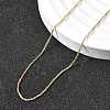 0.8MM Brass Box Chain Necklaces NJEW-G341-02G-3