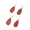 Natural Red Jasper Teardrop Dangle Earrings EJEW-G331-01G-04-1