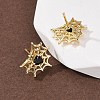 Brass Micro Pave Cubic Zirconia Stud Earrings EJEW-Z156-02G-02-3