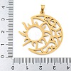304 Stainless Steel Pendants STAS-Z076-19G-3