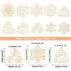 10 Sheets 10 Styles Self Adhesive Brass Stickers DIY-SC0015-27G-2