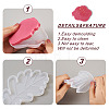 Fashewelry 8Pcs 8 Styles Flower & Leaf DIY Cup Mat Silicone Molds DIY-FW0001-25-14