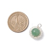 Copper Wire Wrapped Natural Amethyst & Green Aventurine & Rose Quartz & Lapis Lazuli & Carnelian Round Pendants PALLOY-JF04687-02-3