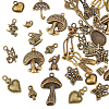 68Pcs 17 Styles Tibetan Style Alloy Charms FIND-HY0001-91-1