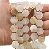 Natural Green Banded Calcite(Afghan Jade) Beads Strands G-A291-A03-01-2