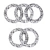 5Pcs Ring Food Grade Eco-Friendly Silicone Focal Beads JX894O-1