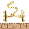 Rack Plating Brass Micro Pave Cubic Zirconia Chain Extender KK-A234-029A-G-3